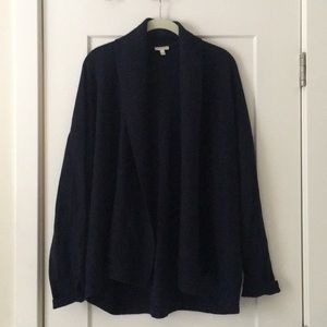 Talbots Navy Open Front Cardigan